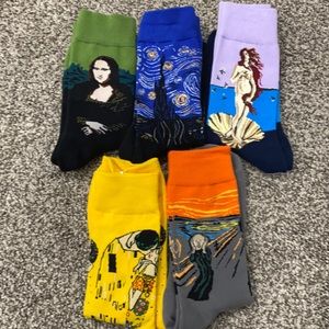 5 Pairs of Art Socks